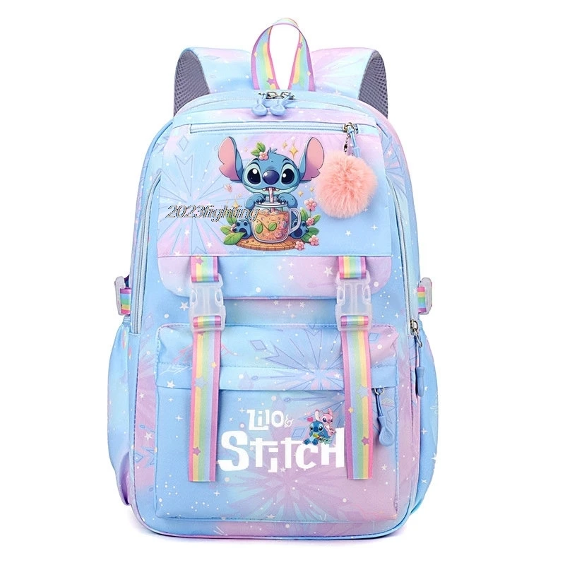 

Lilo & Stitch Backpack Gradient Ramp Student Teenager School Bags Children Lightweight Casual Outdoor Mochilas Birthday Gift