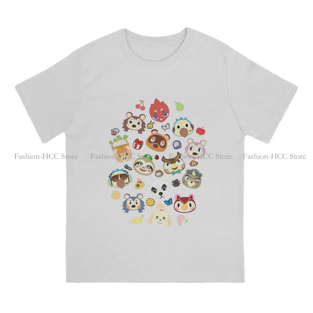 Cute Villagers O Neck TShirt Animal Crossing：Pocket Camp Original Polyester T Shirt Men Clothes