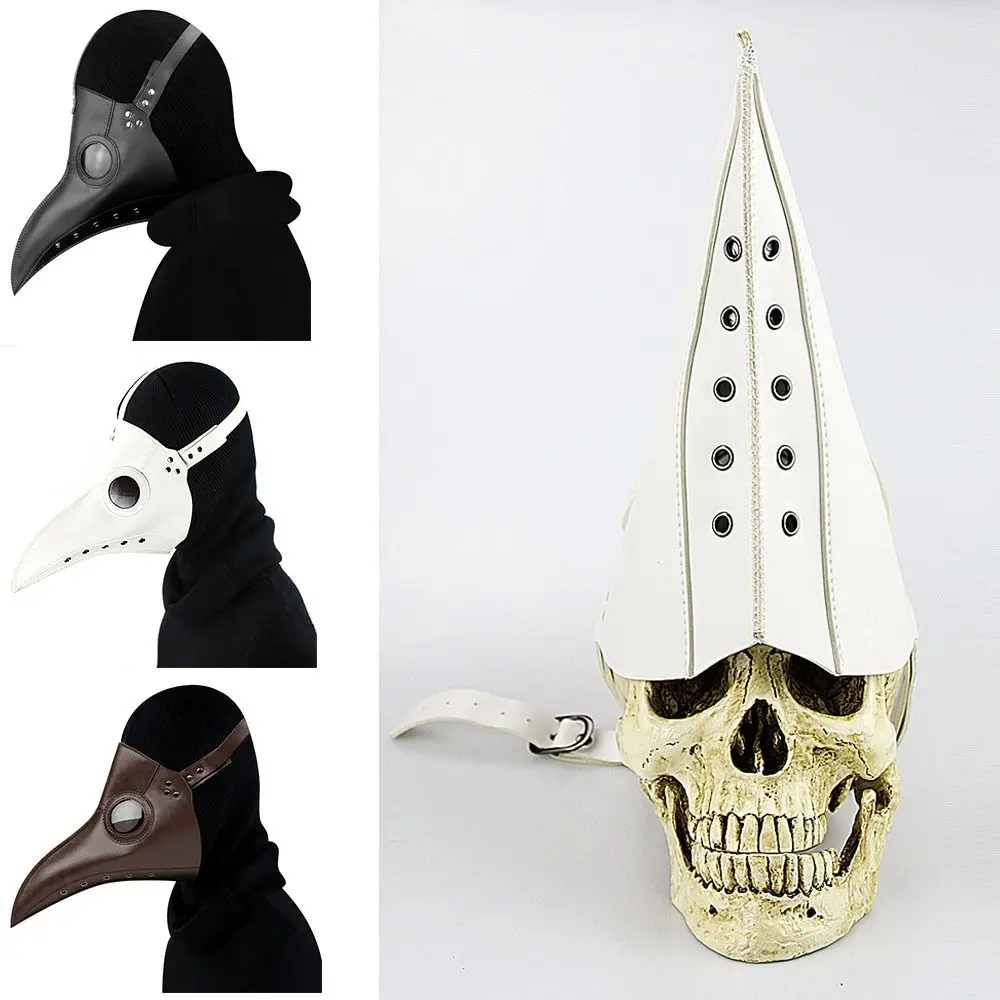 Cosplay Props Long Nose Beak Steampunk Bird Mask Cartoon Plastic Plague Doctor Mask Funny Halloween Bird Mask Party