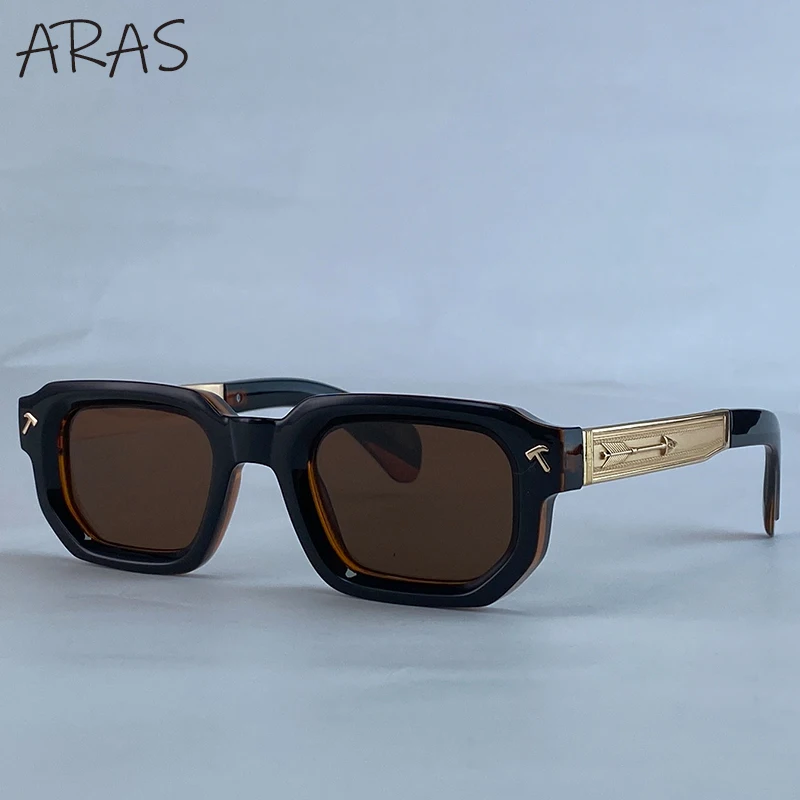 aras Square Sunglasses Black 6