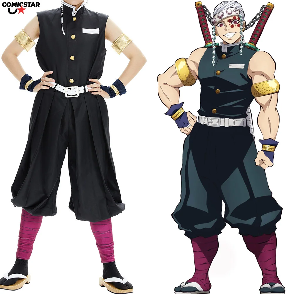 

Demoon Anime Roleplay Uzui Tengen Costume Cosplay Uniform Accessories Demon Annihilation Blade Sound Pillar Halloween Disguise