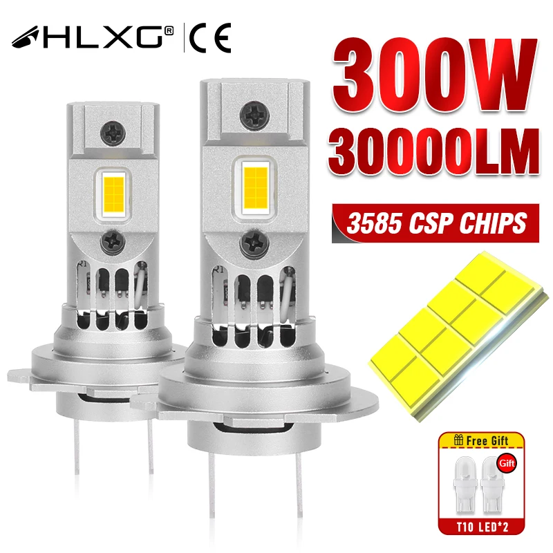 H7 Turbo LED CANBUS Lights Wireless Plug and Play Mini Lamp 30000LM H4 H11 9012 9005 9006 3580 CSP Car Headlight Bulbs with Fan