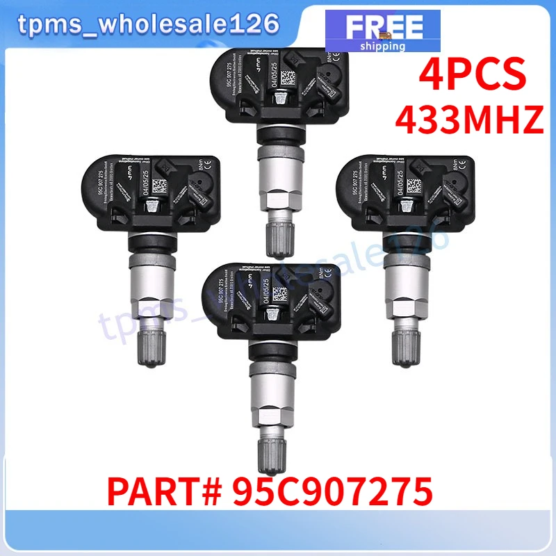 

95C907275 Для Porsche Macan Panamera Volkswagen Passat Tiguan Volvo EX90 Audi A6 e-tron Датчик давления в шинах 4 шт. TPMS