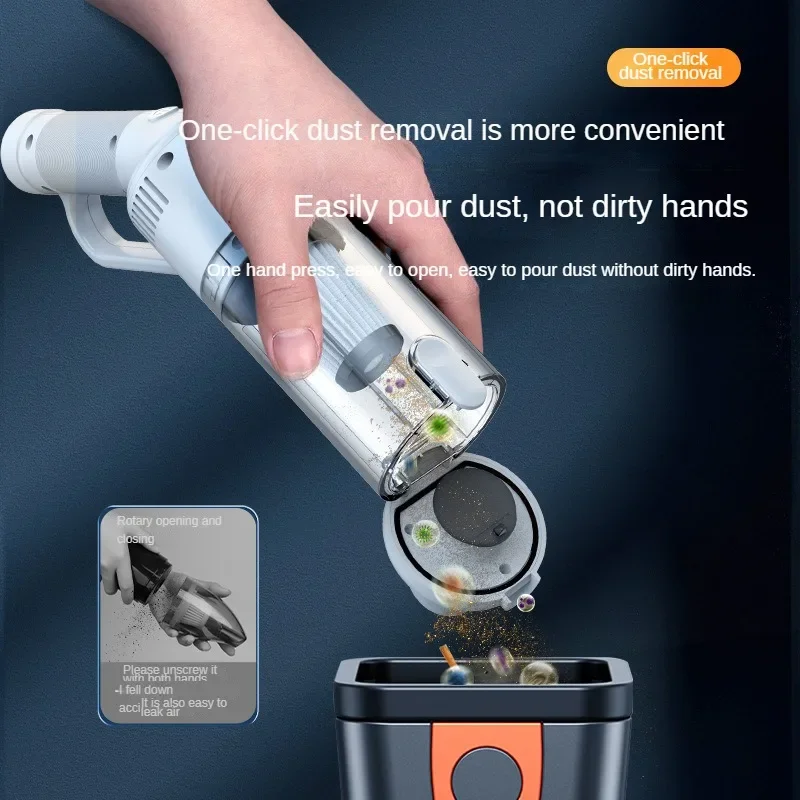 Handheld Cleaning Machine Wireless Car Vacuum Cleaner for Home Mini Portable Wet and Dry Use Cleaners Appliances Car Accessory