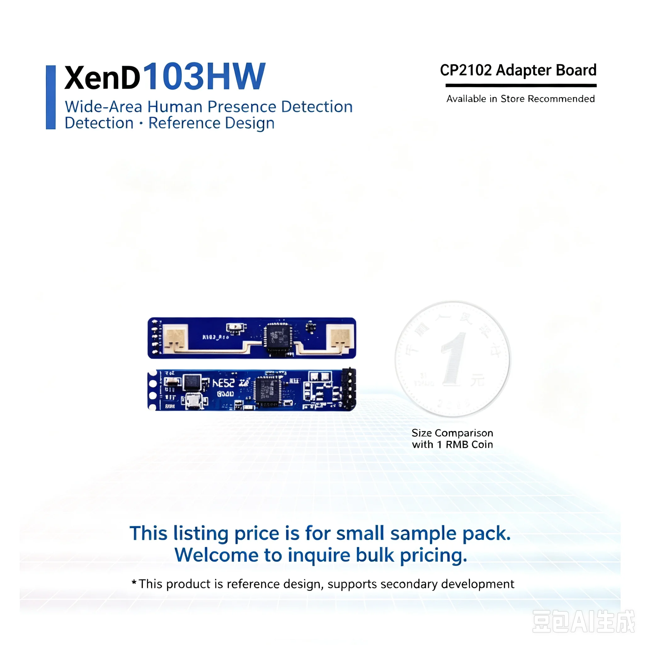 1pcs XenD103HW Xidian ultra-narrow edge wide-range human presence sensor 24G millimeter-wave radar sensor