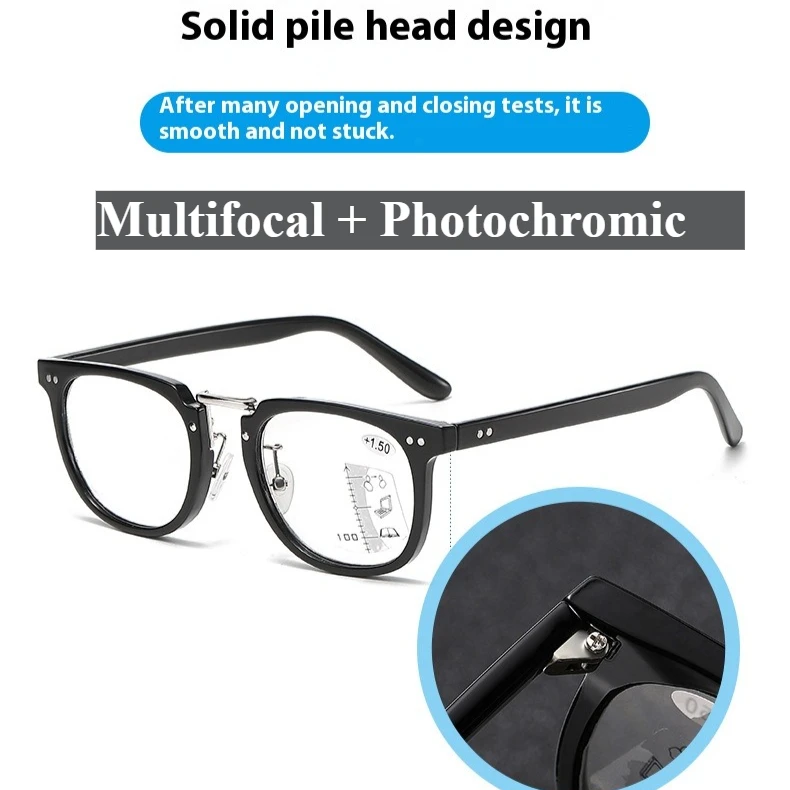 Multifokale + photochrome Lesebrille +1,0 +1,5 +2,0 +2,5 Automatischer Zoom Langstrecken- und Langstrecken-Presbyopiebrille – Detail 2