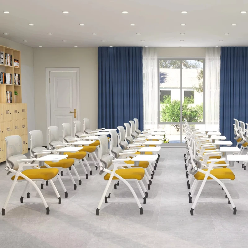 

Training chair with writing pad folding chair school classroom study chair available in color