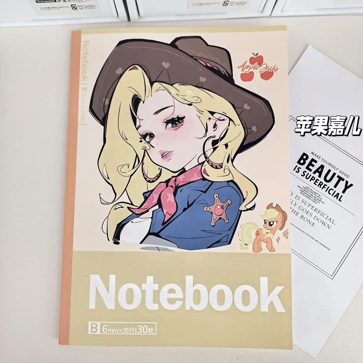 Kawaii Anime My Little Pony Applejack Pinkie Pie Sweet Notebooks Cute Cartoon Rainbow Dash Fluttershy Lovely Notepad Girls