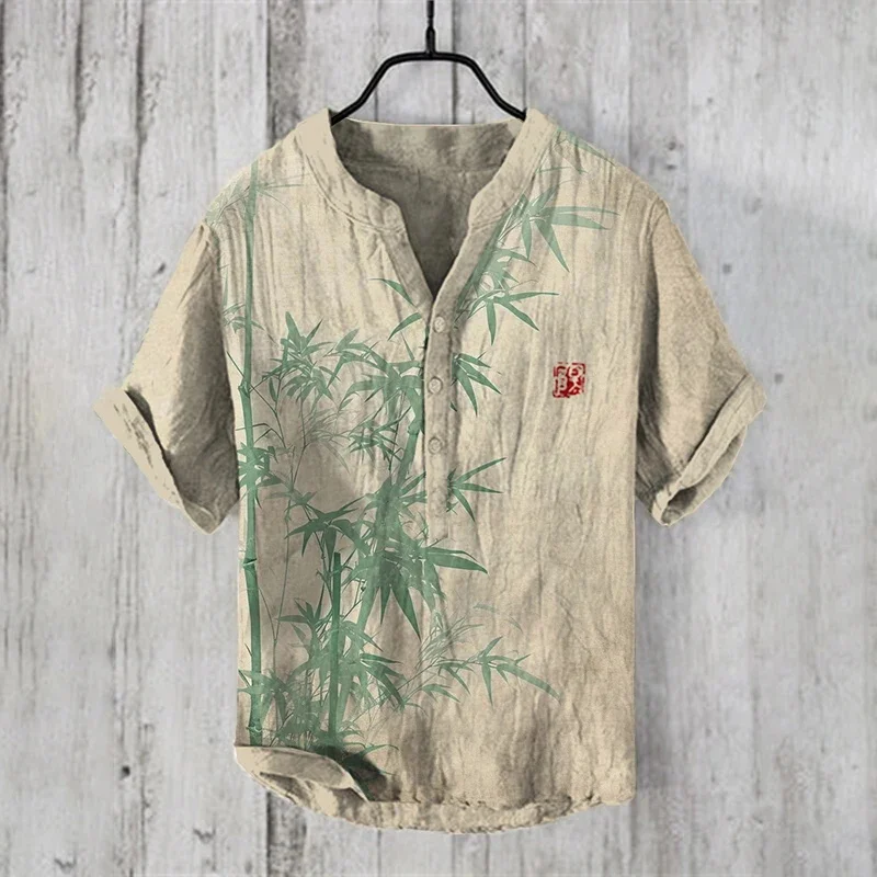 Zomer Dunne V-Hals Trendy Merk Pi Shuai Casual Wei Yi Shirt 3d Bedrukt Groot Artistiek Poloshirt