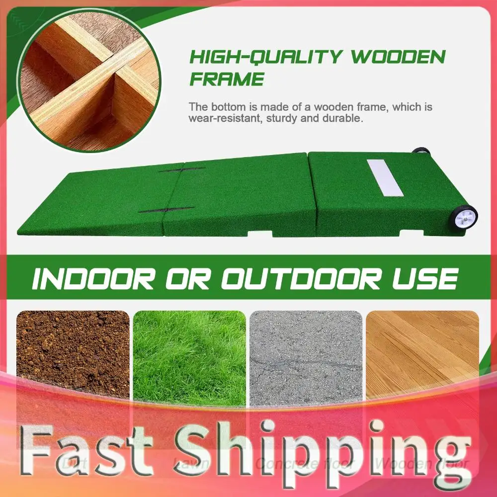 

88x28x6 Inch Foldable Pitching Mound with Carry Handle Baseball Pitchers Mound Baseball Pitching Training Equipment