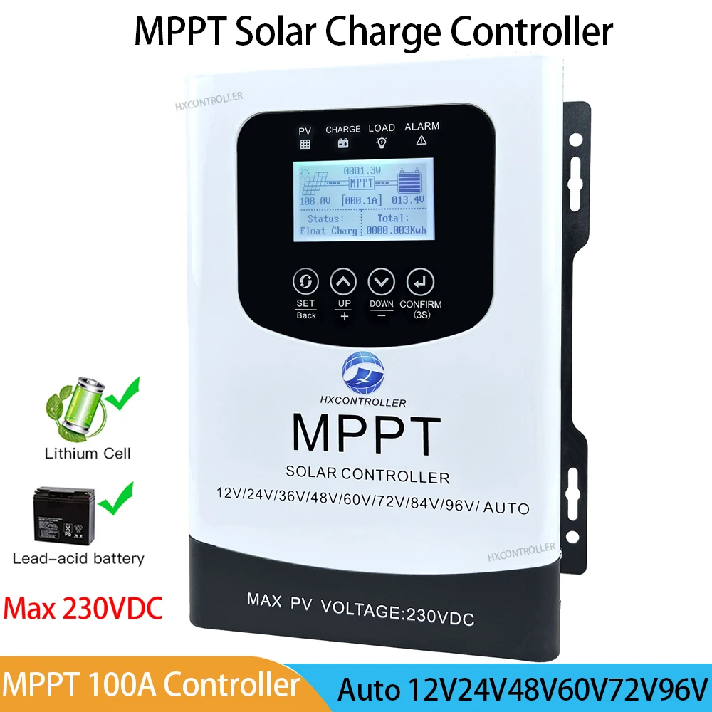 100A 80A 60A 230VDC 12V 24V 48V 60V 72V 96V MPPT Solar Charge Controller Solar Panel Charge Regualtor WIFI Function For Lifepo4