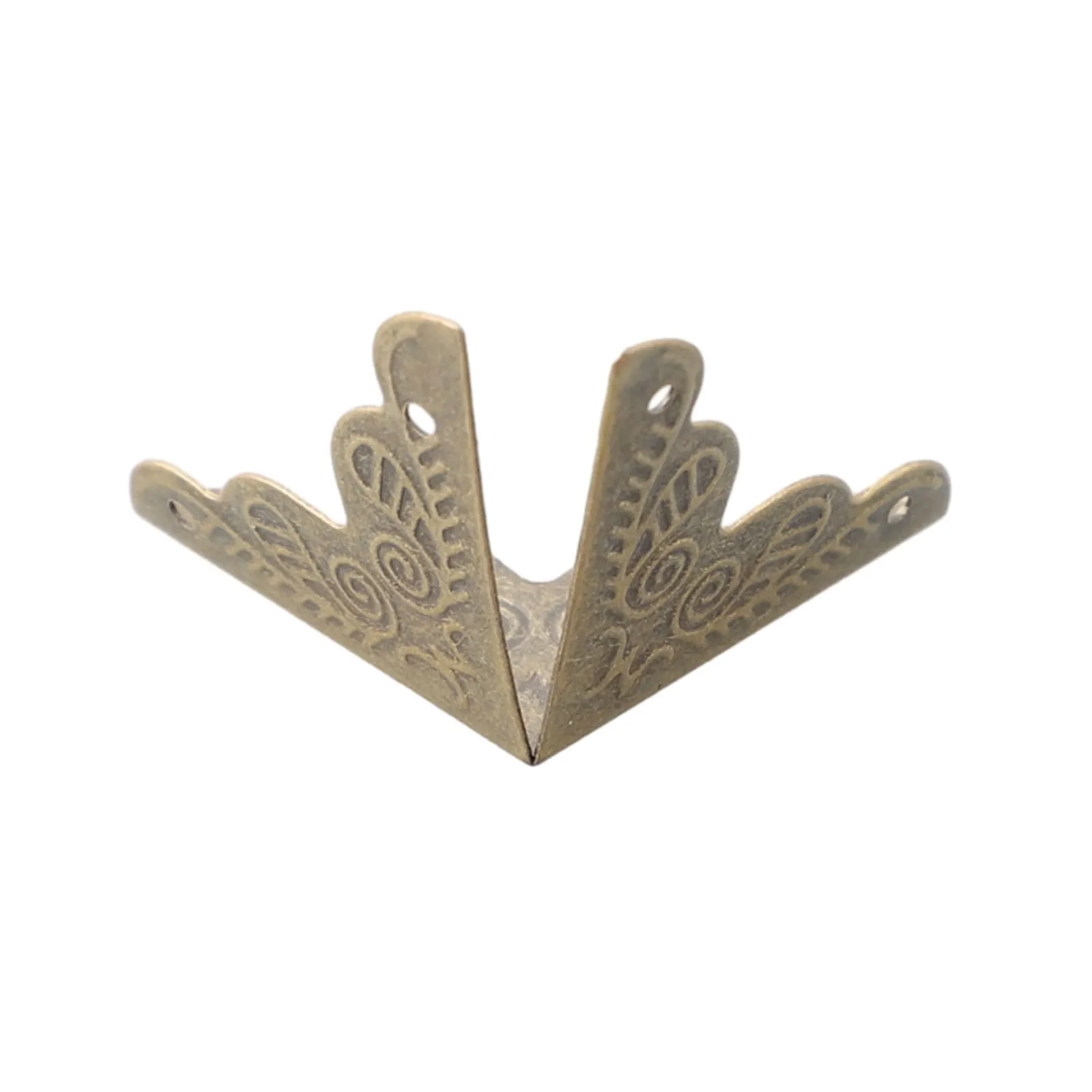 Furniture Corner Brackets 12PCS Metal Triangle Style with Screws for Boxes Frames and Bags Alloy Material for Decorative Use