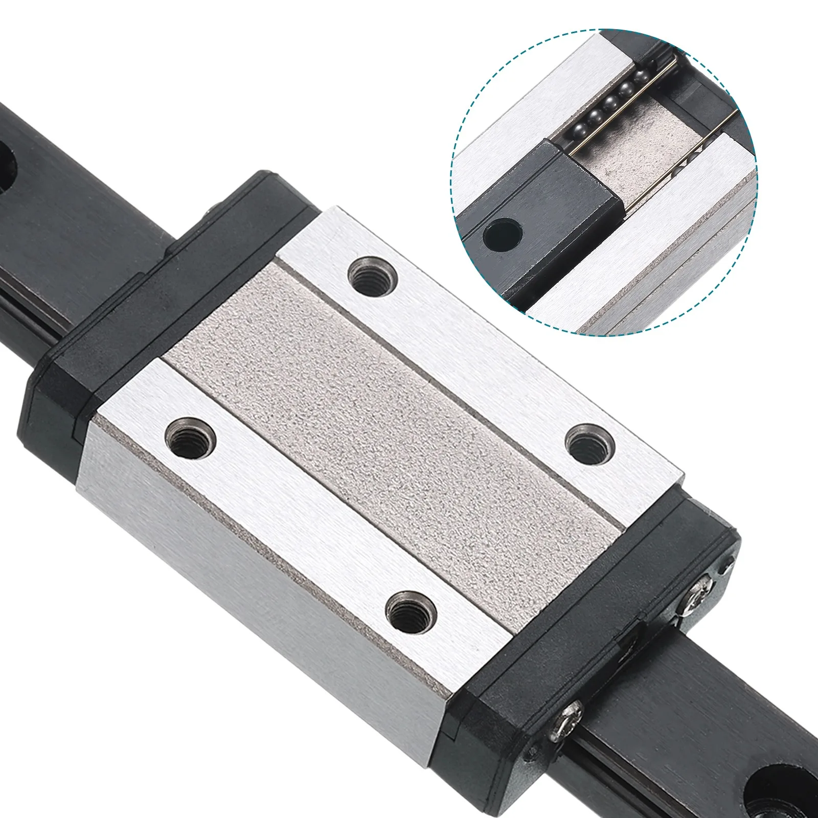 1pcs 15mm MGN15 Black Phosphating Antirust Miniature Linear Rail Slide 100mm to 1000mm with 1PC MGN15H or MGN15C Slider