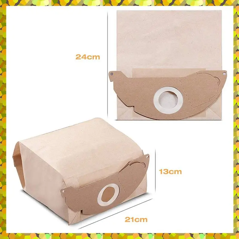 AGLH 20Pcs Vaccuum Filter Dust Bag Colletion Trash Bag 6.904-322.0 Vacuum Bags For Karcher A2004 WD2 Vacuum Cleaner Parts