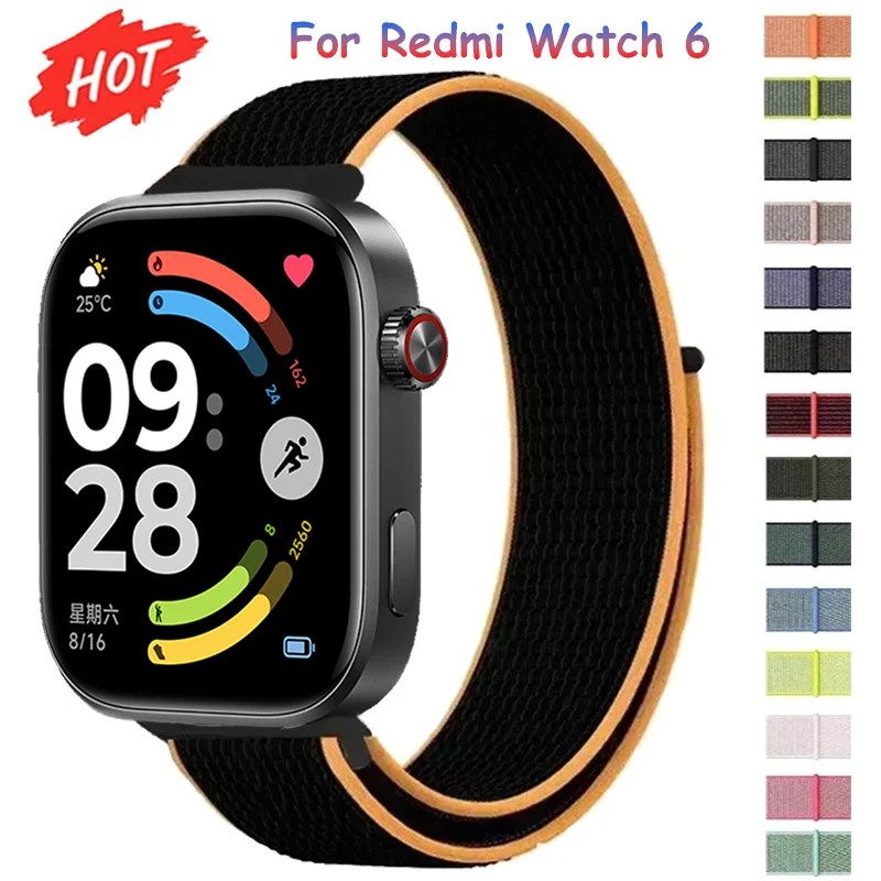 Nylon-Schlaufenarmband für Redmi Watch 4, 5, 6, bequem, atmungsaktiv, modisches Armband für Xiaomi Mi Band 8 Pro/9 Pro Correa Zubehör