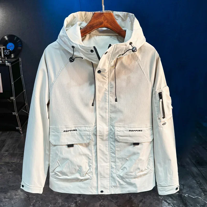 Winter high quality new slim-fit hood coat men's affordable luxury fashion trendy workwear jacket leisure windproof clothes