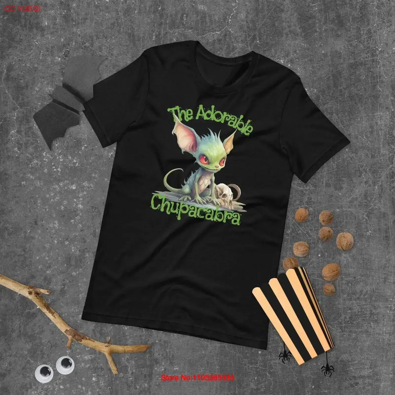 The Adorable Chupacabra Spooky Halloween t shirt vintage Washed homme Stretched Soft fashion Stylish streetwear