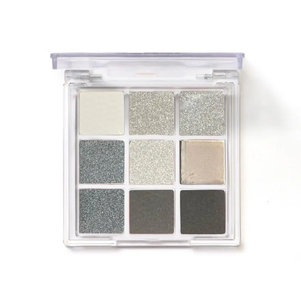 Matte Shimmer Glitter Eye Shadow, Paleta de maquiagem de 9 cores, Sombra fosca de beleza, Earth Cosmetics Tools, H3W9