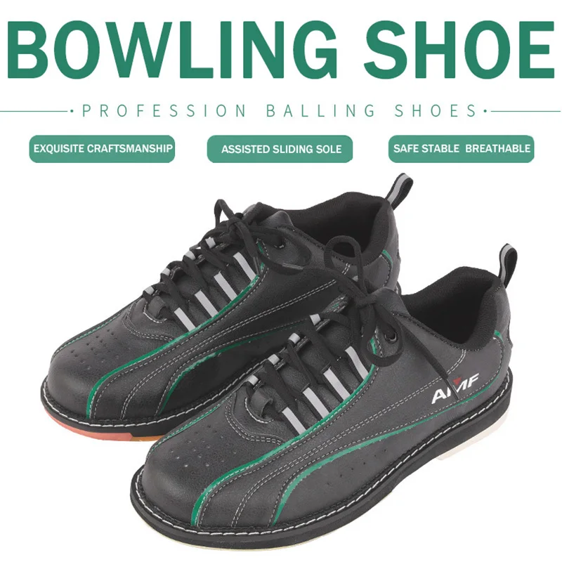 TaoBo Pro Men Leather Bowling Boots Size 35-46 Women Breathable Bowling Shoes Wear - resistant Bowling Alley Sports Sneakers