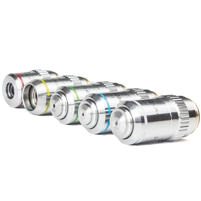 Microscope standard high definition 195 flat field achromatic lens 40x objective 4/10/100/20x universal
