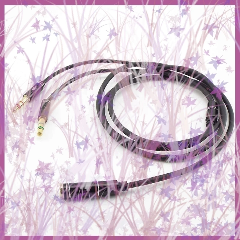 3.5mm Jack Microphone Headset Audio Splitter Aux Extension Cable Female to 2 Male Headphone Audio Converters For Phone Computer