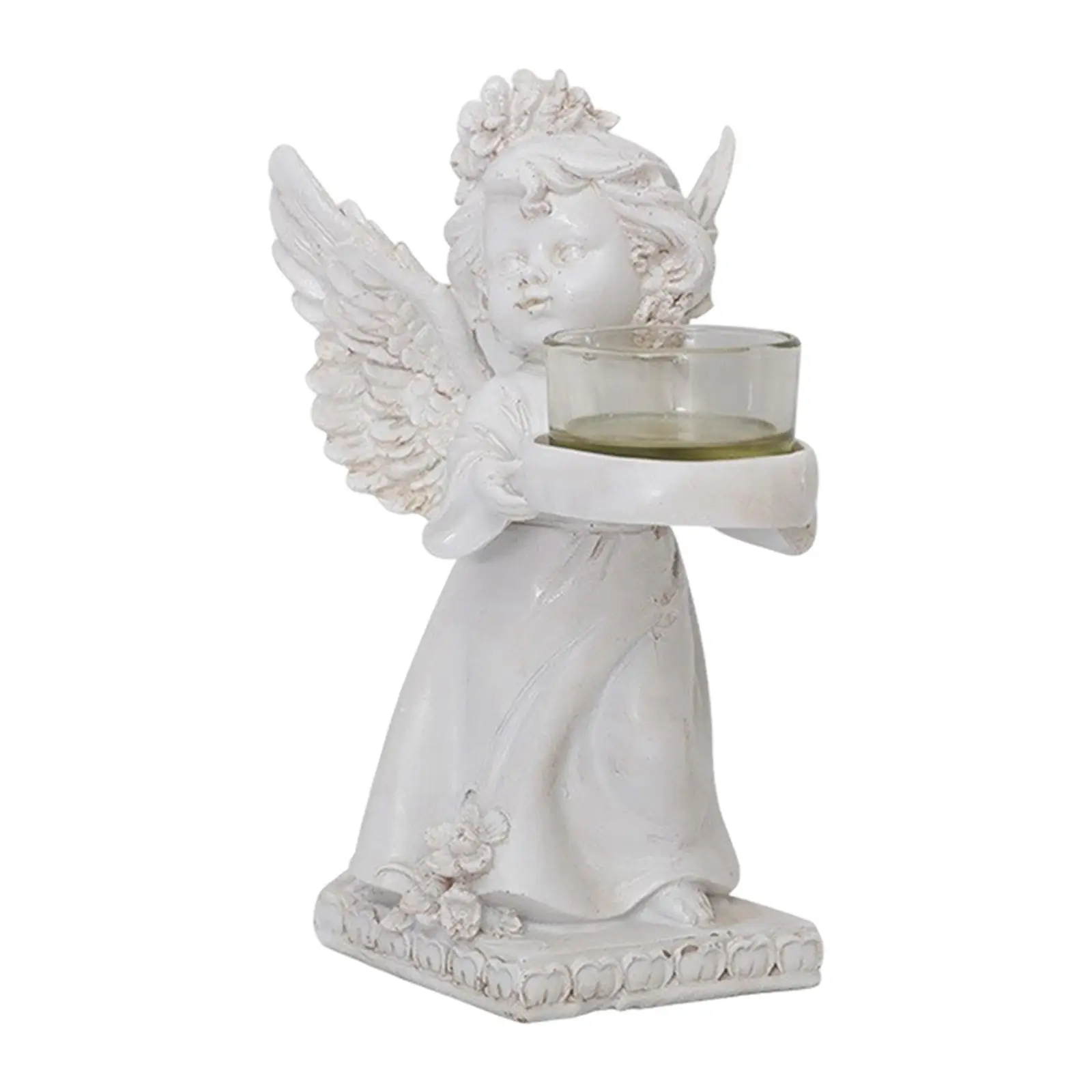Angel Candle Holder, Angel Collection Figurine Angel Statue for Church Grief Funeral