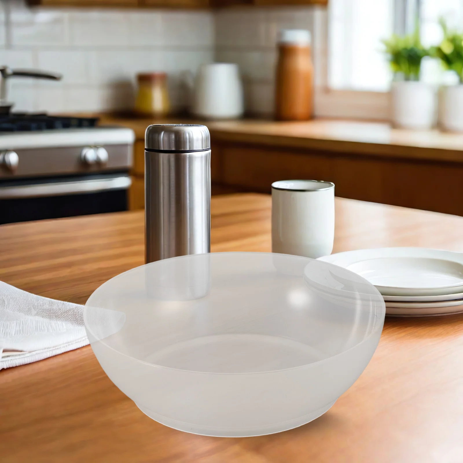 

Transparent Plastic Kitchen Scale Tray Round Pan 600Ml Baking Cooking Food Measuring Tray Accurate Cake Weighing Replacement Pan