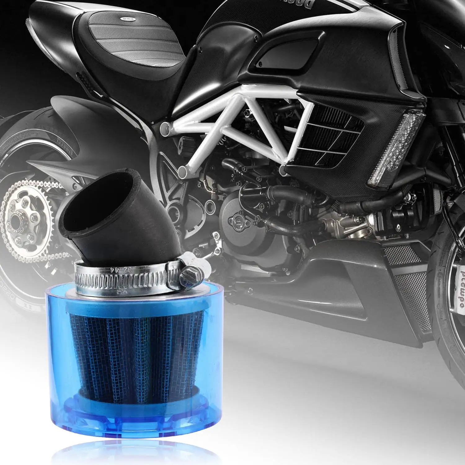 35Mm Air Filter Cleaner 45 Degree Bend Splash Proof Plastic Cover Waterproof Motorcycle 50Cc 110Cc 125Cc ATV Scooter Go Kart