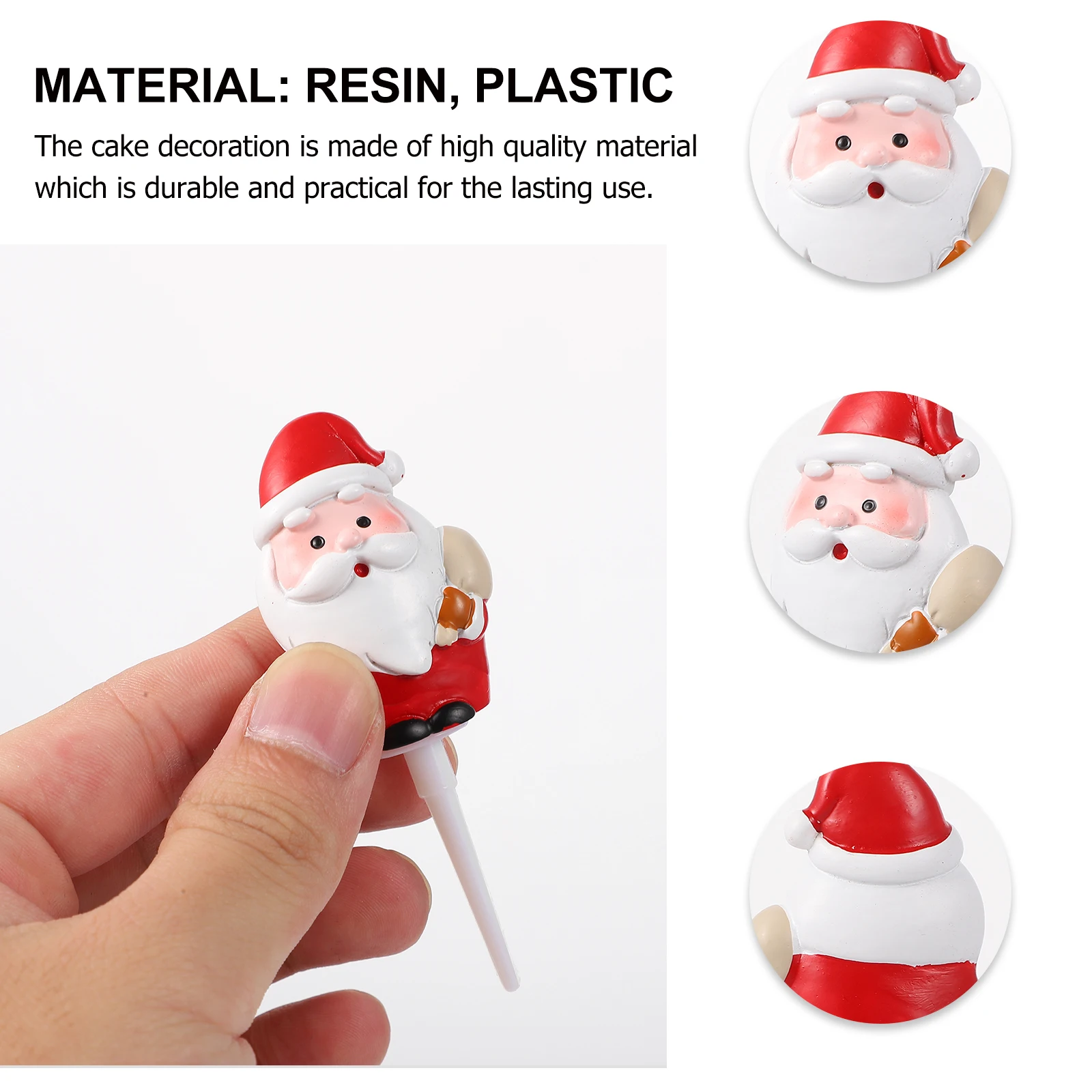 

8Pcs Cake Toppers Christmas Themed Decorations Festival Cake Picks Xmas Party Supplies Christmas Themed Toppers