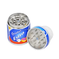 45mm Herb Herbal Grinder Gum Bottle Plastic 3 Layer Metal Spice Pollen Crusher Tobacco Smoking Grinder