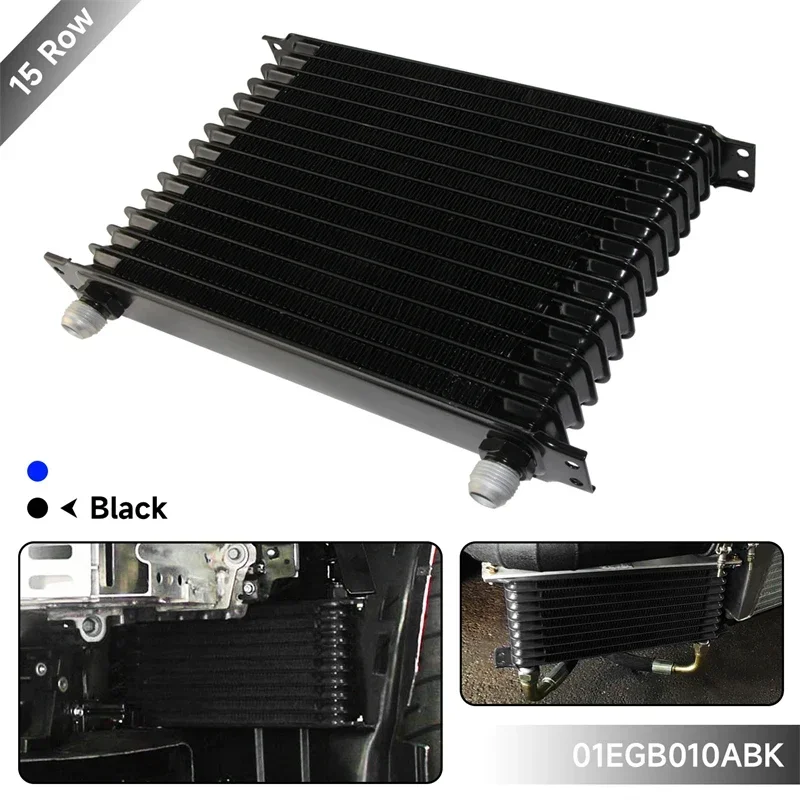 15 Row AN10 Racing Oil Cooler 262MM 7/8