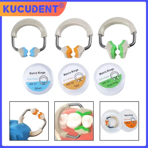 Kit de sistema de matriz Dental, anillo de sujeción de resorte NiTi, bandas seccionales para restauración Dental, herramientas profesionales de estilo guarnición, 1 ud.