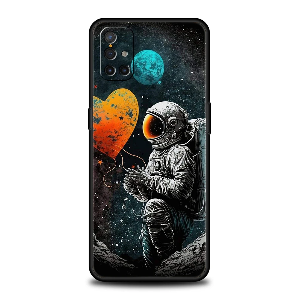 Cartoon Astronaut Star Space Phone Case for Oneplus 11 10T Nord N100 N10 10 7 8 9 9R 7T 8T N200 CE 2 9RT Pro 5G Silicone Shell