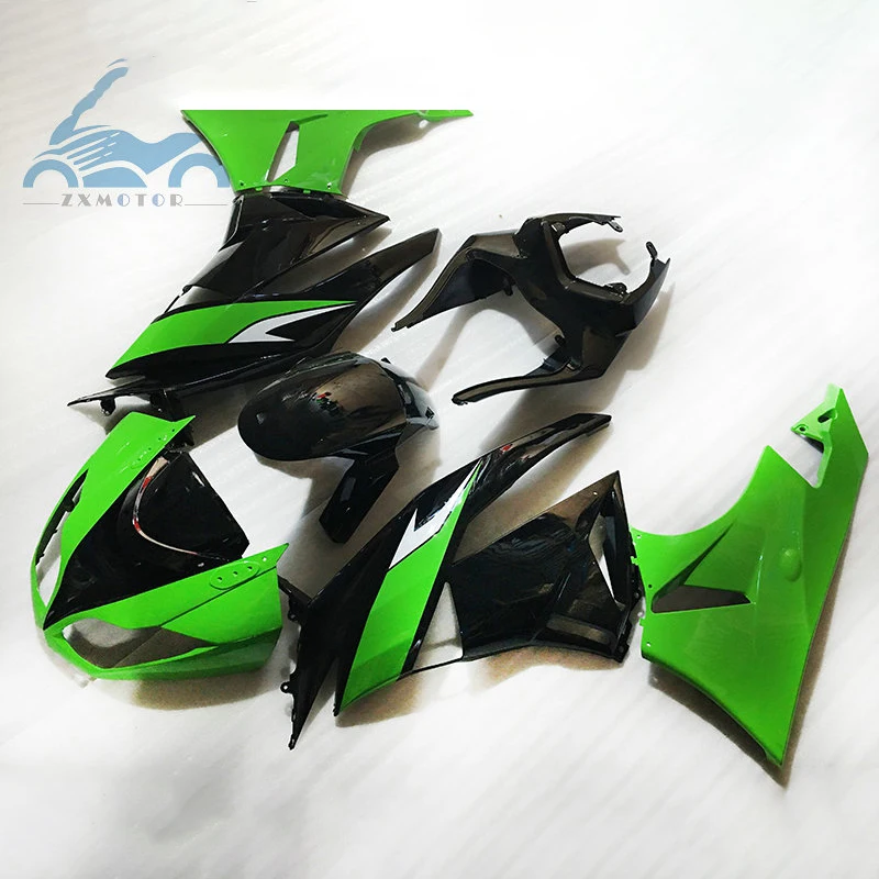 

Custom fairings kit for KAWASAKI Ninja 2009 2010 2011 2012 ZX6R full motorcycle fairing kits ZX6R 636 09-12 green black bodywork