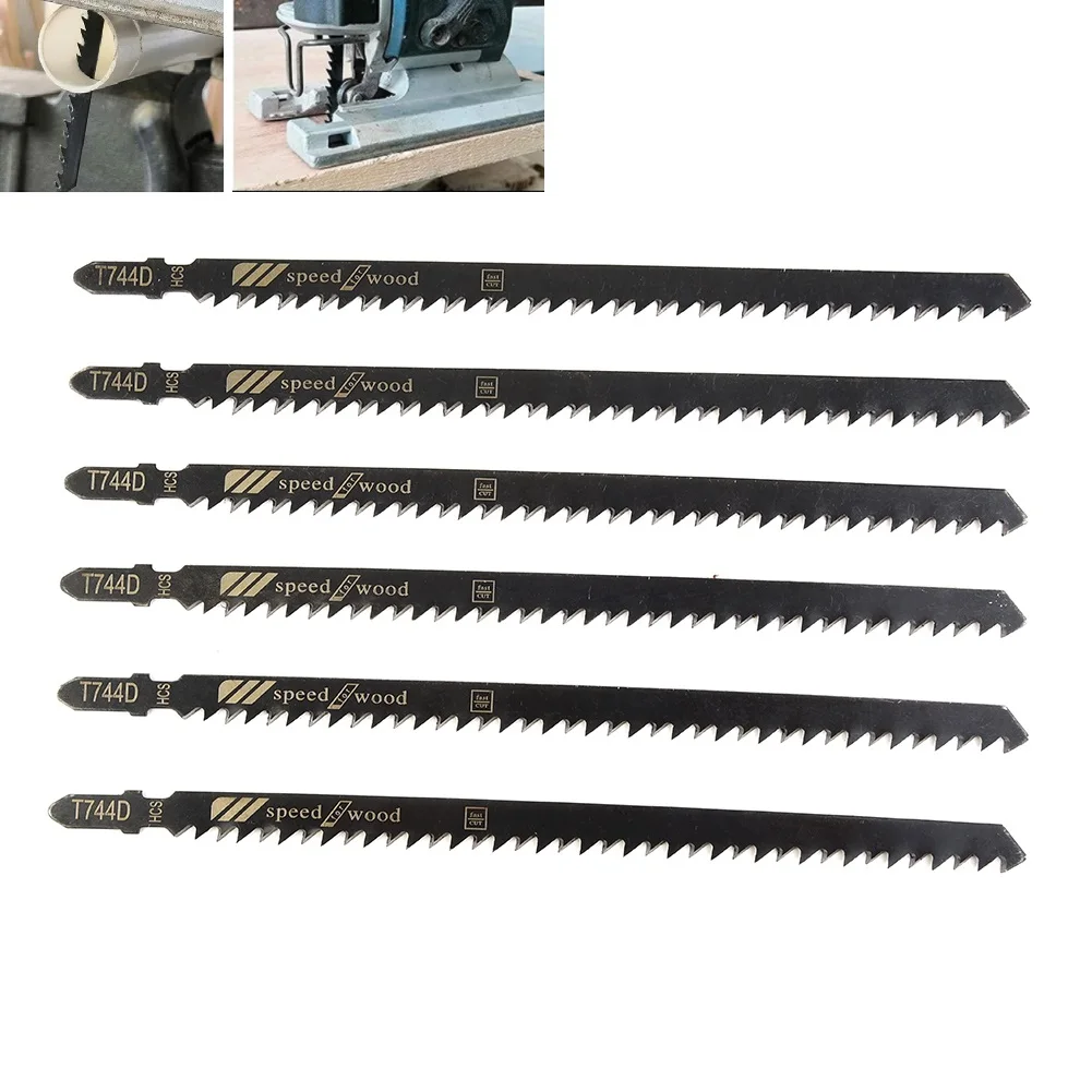 6pcs T744D 180mm 6 TPI Tooth Jigsaw Blades T-shank Reciprocating Saw    For Wood Plastic Metal Cutting Assorted Saw Blades