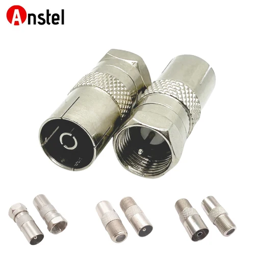 Convertidor F a TV F macho a TV hembra adaptador de Cable de antena conector Coaxial RF para IEC PAL DVB-T