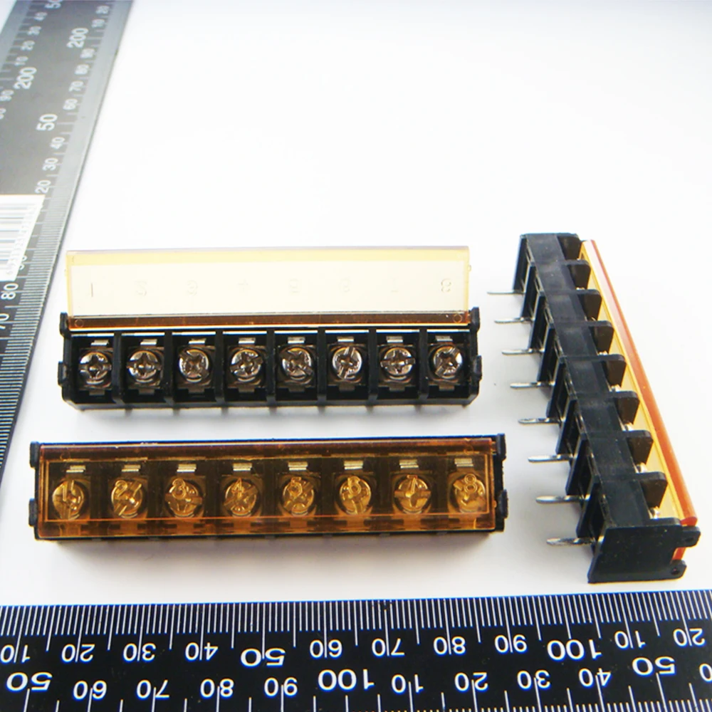 50PCS HB9500-9.5-8P / HB9500 9.5mm 8Pin Barrier Terminal Block Pitch 9.5mm Terminal Block With Cover