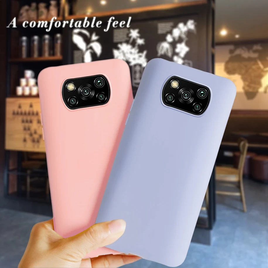 Für Xiaomi Poco X3 Pro Fall Weiche Matte Flüssigkeit Silikon Stoßfest Stoßstange Telefon Fällen Für Poco X3 NFC PocoX3 Candy Farbe Fundas – Detail 4