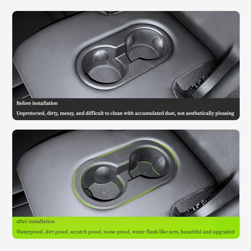 Geeignet für Tesla Model Y Juniper Modelljahr 2026 Hinterer Armlehnen-Getränkehalter Auto-Zubehör – Detail 3