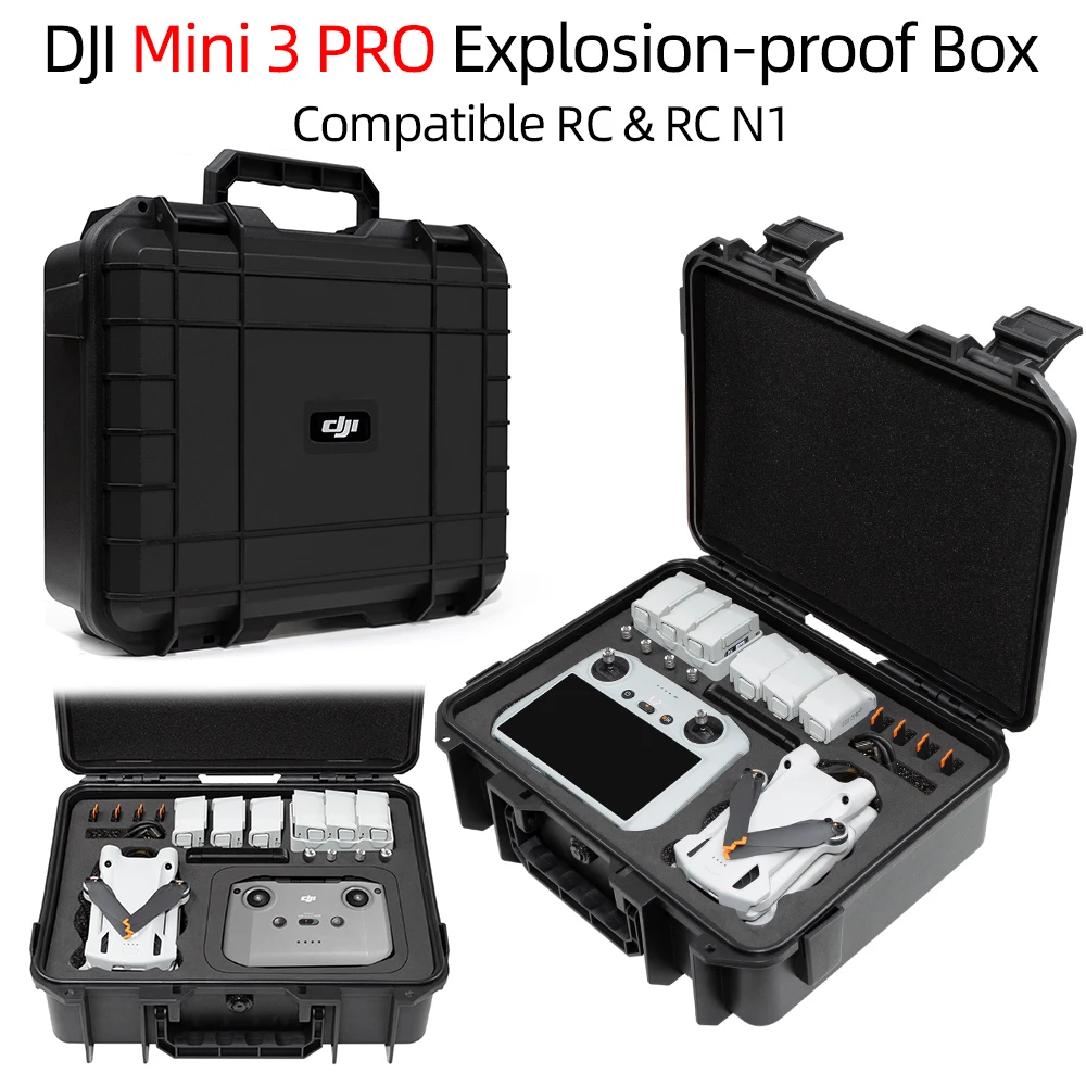 Yoteen Explosion-Proof Box for DJI MINI 3 PRO RC & RC N1 Drone Carrying Case IP55 Waterproof Dustproof Corrosion Resistant