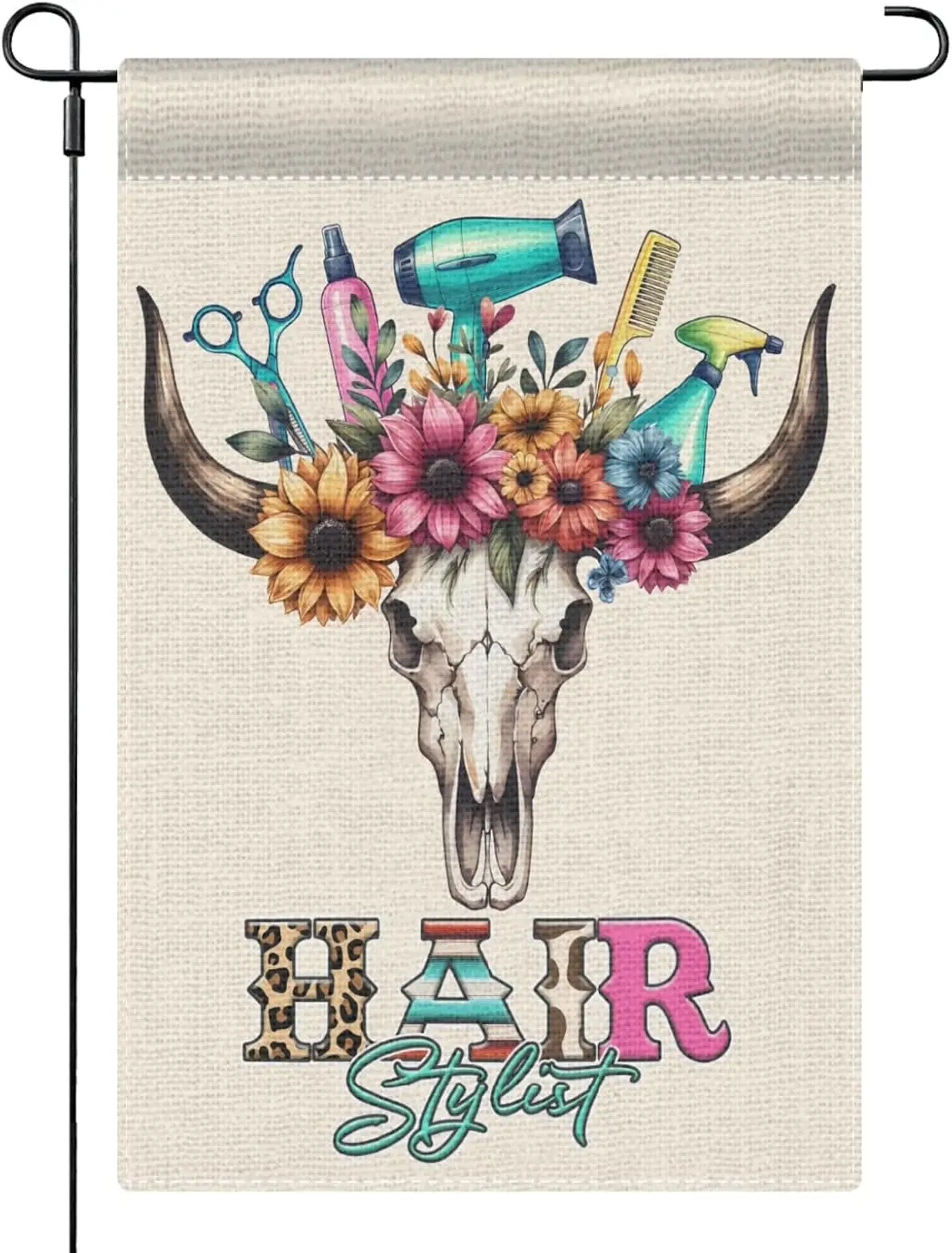 Hair Stylist House Flag 12''x18'' Humorous Small Garden Flag Double Sided Pool Yard Flags ZZJ LLG