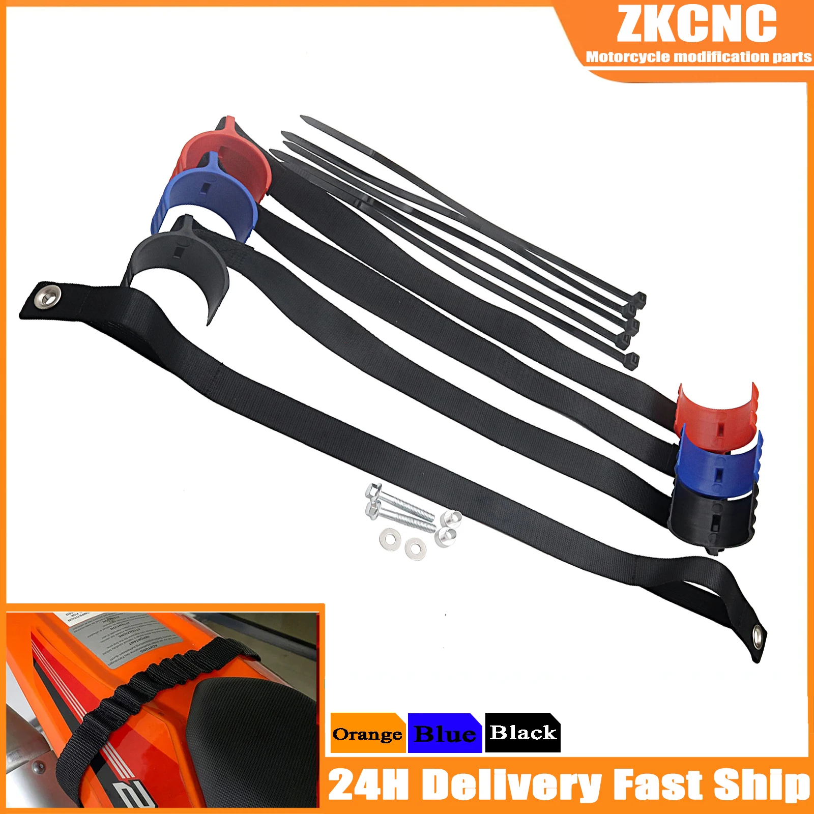 

Motorcycle Front Rear Holding Fender Pull Belt Strap Rescue Pull Belt For KTM EXC SXF XCF XCW SMR XCFW EXCF 350 400 450 500 530