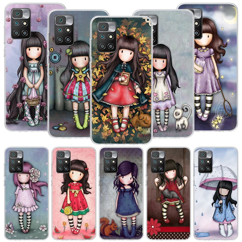 S-Santoro G-Gorjuss Cute Girls Phone Case For Xiaomi Redmi 12 12C 10 10C 9 9C 9A 9T 8A 8 7A 7 6A 6 Pro K70 K60 K40 K20 S2 Cover