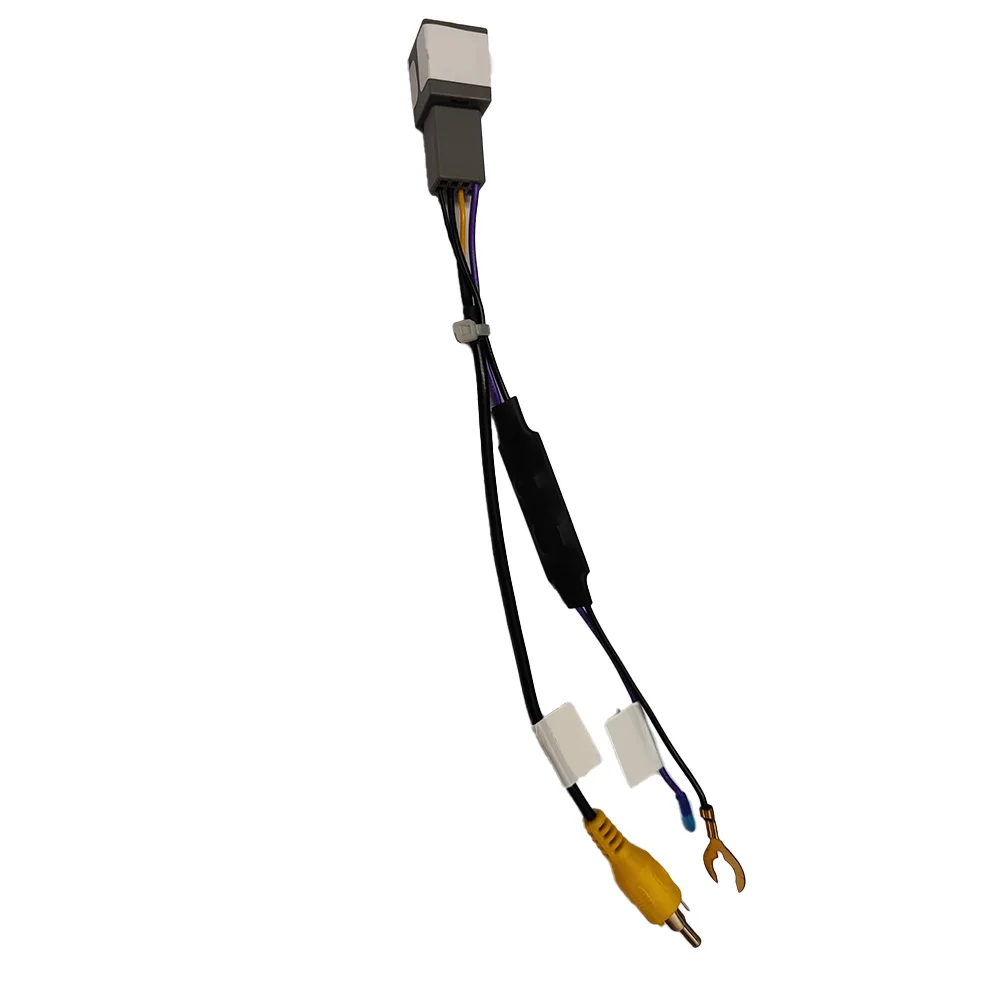 Car Installation Black 8-pin Video Adapter Car Reversing Camera 12Voltage ABS Material Construction Auto Parts