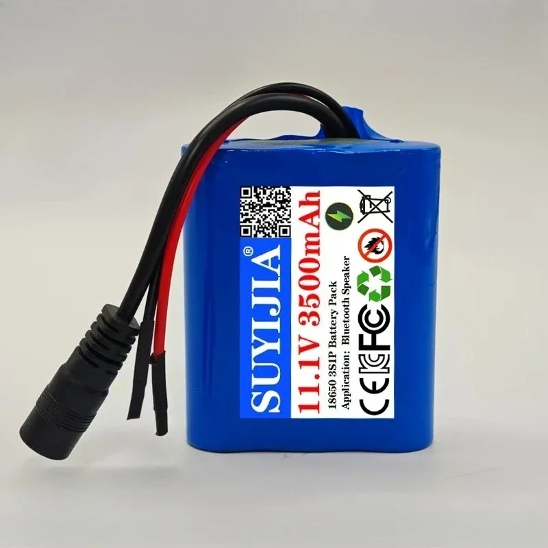 

12V 3500mAh 18650 3S1P Lithium Rechargeable Battery Pack for Speaker Flashlight CCTV Camera GPS Portable Search Light Equipment