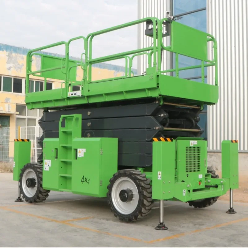Self-walking lifting platform 10-meter scissor hydraulic aerial work climbing vehicle