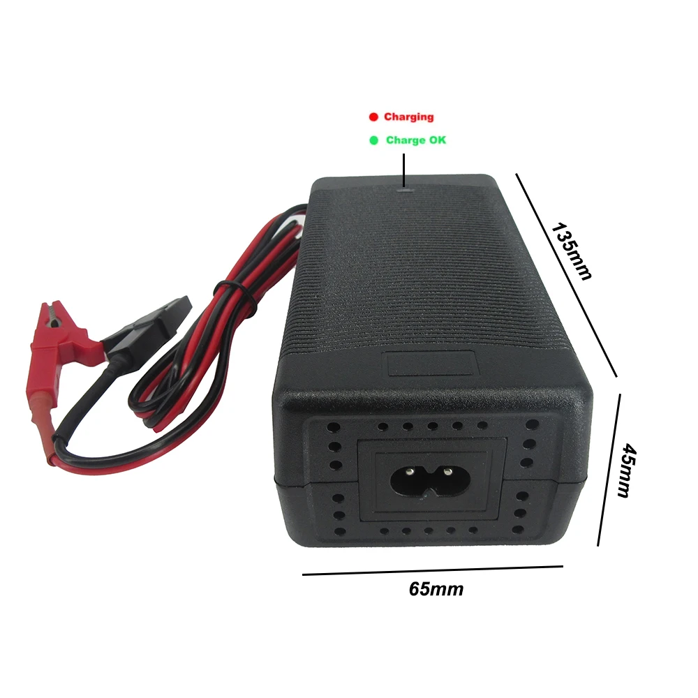 12V 10A Lifepo4 E-Bike Battery Fast Charger 14.6V 4S 12 Volt Iron Phosphate LFP Electric Bike Bicycle Charger Alligator Clip