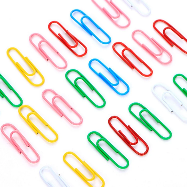50/100PCS Macaron Color Small Paper Clip, Office Stationery, Document Classification Fixed Needle, Creative Color Paper Clip
