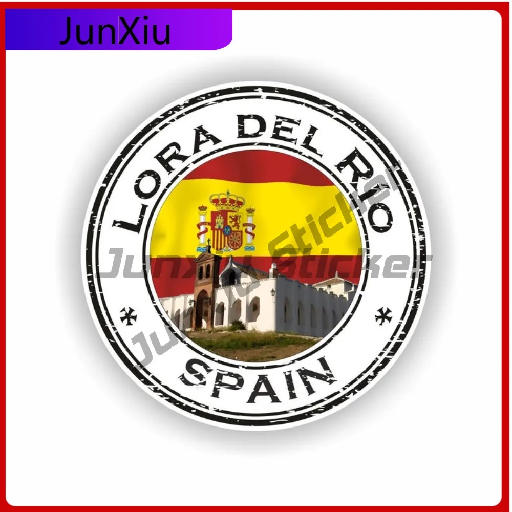 

Стильная круглая наклейка Lora del R o с дизайном в испанском стиле, устойчивая к выцветанию, модная, крутая, для автомобиля, защита от царапин