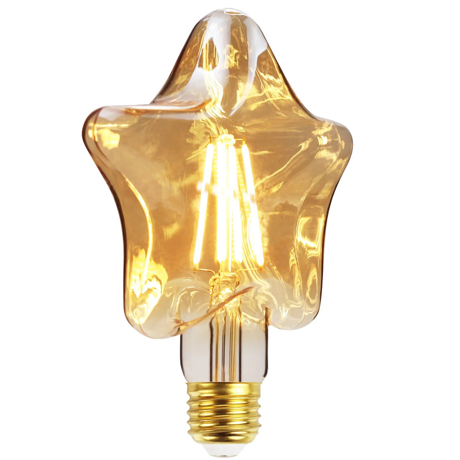 TIANFAN Edison Style Vintage Led Bulb Big Star 4W 2500Kelvin Not Dimmable Decorative Light Bulb 40Watts Equally 110V 220V